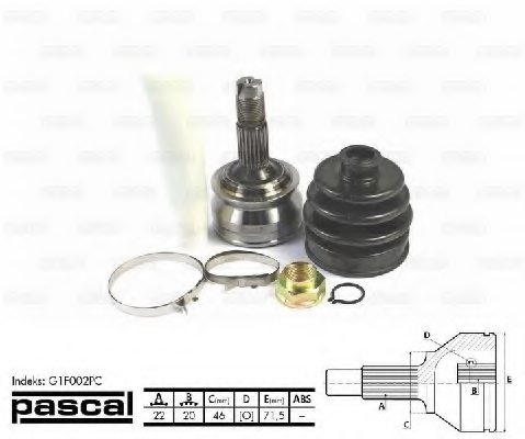 PASCAL G1F002PC Joint, drive shaft